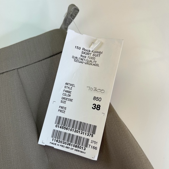 NWT VTG Escada Brown Tan Wool Skirt Womens Size 38 - Picture 5 of 7